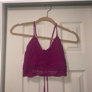 Forever 21 magenta crop top